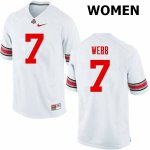 Women's Ohio State Buckeyes #7 Damon Webb White Nike NCAA College Football Jersey New Style NIL0444PB